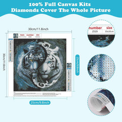 new SENQAO Tiger Diamond Painting Kits for Adults, Full Drill Dots tiger SENQAO - KOEEK