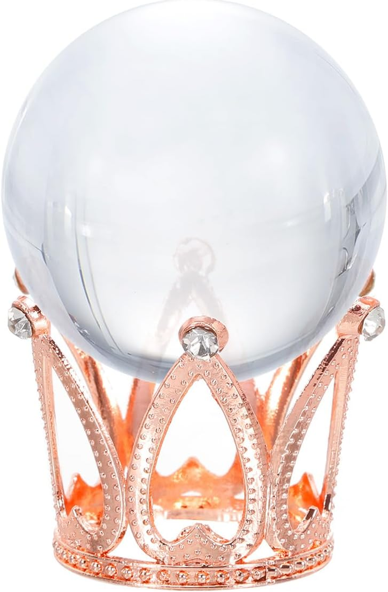 ny Legering Crystal Ball Display Holder Egg Stand Mindre diamanter Rose Gold Light Luxury