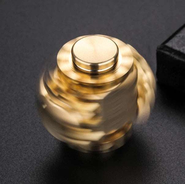 Brass Gear Linkage Hand Spinner Top Finger Toy EDC Bearing Gyro Gift 07FC0E-D4 - KOEEK