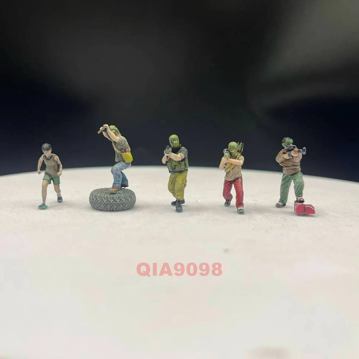 1/72 Scale Middle Eastern Militiaman 5PCS Soldiers Model for Scene Display 07FC0E-D4 - KOEEK