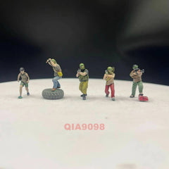 1/72 Scale Middle Eastern Militiaman 5PCS Soldiers Model for Scene Display 07FC0E-D4 - KOEEK