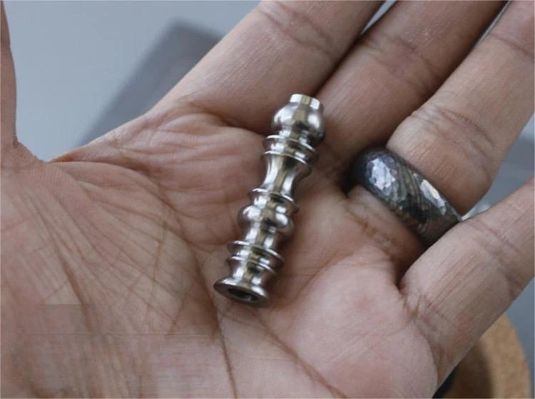 TC4 Titanium Alloy Knife Lanyard Bead Paracord Keychain Pendant EDC Craft DIY 07FC0E-D4 - KOEEK