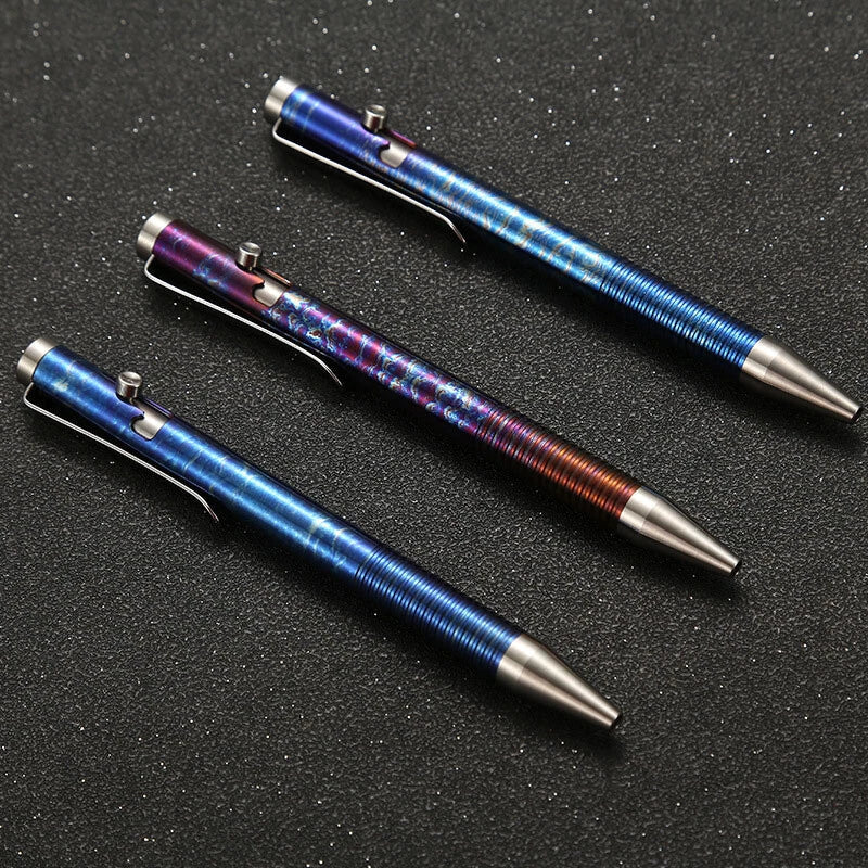 Retractable Ballpoint Pen Titanium Alloy Signature Executive Portable Pocket EDC 07FC0E-D4 - KOEEK
