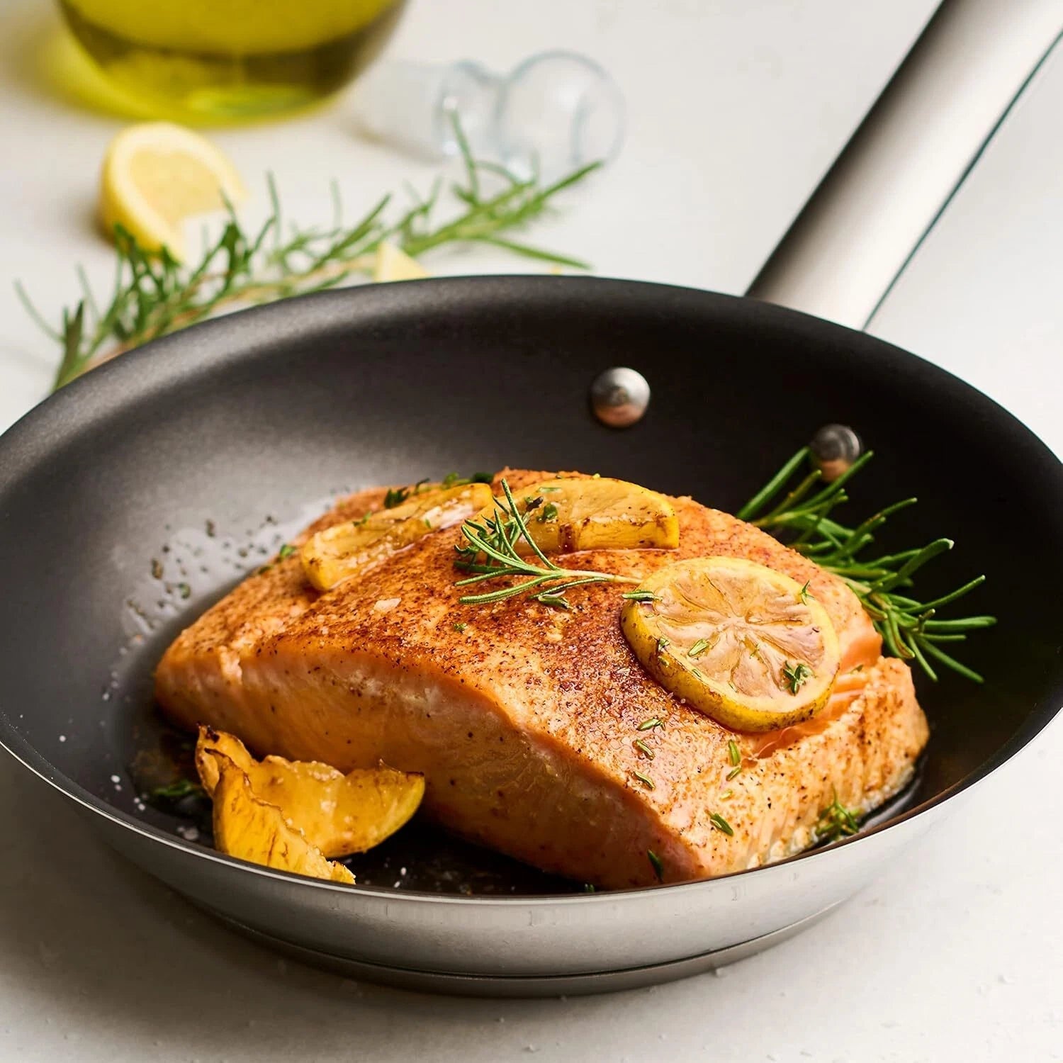 8-inch nonstick, triple-bottomed stainless steel skillet with nonstick coating 07FC0E-D4 - KOEEK