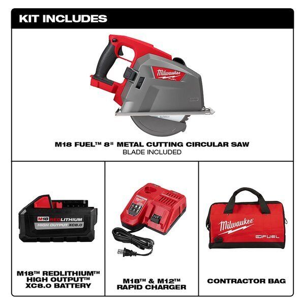 ny Milwaukee Tool 2982-20 M18 Fuel 8 In. Metal skærende rundsav (kun værktøj)