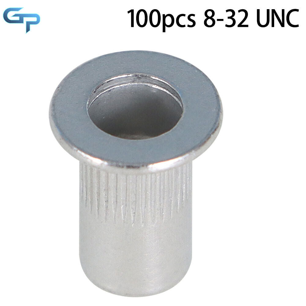 100 Piece 8 - 32 Aluminum Flange Nutserts Rivet Nut Rivnut Nutsert