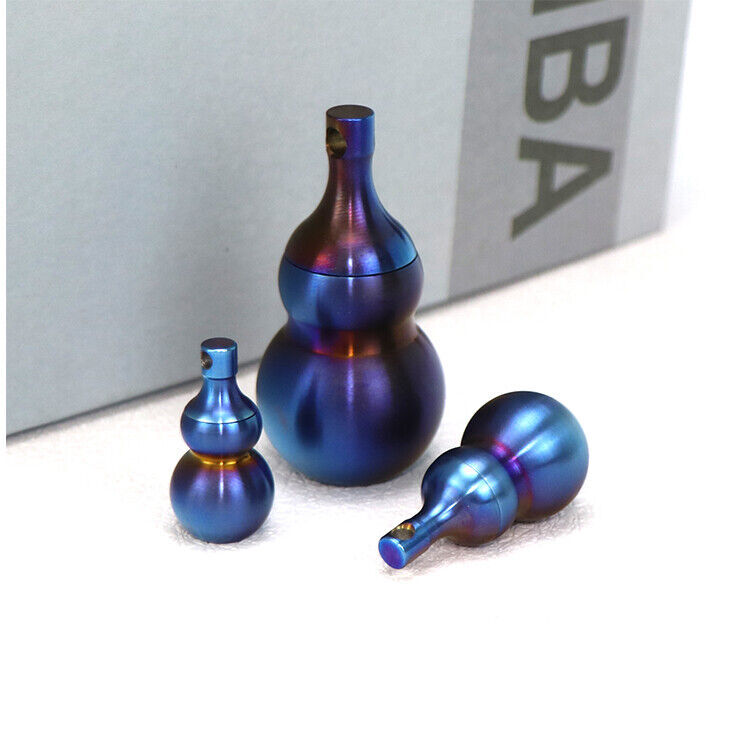 Pure Titanium Waterproof Pill Case Holder Organizer Container EDC Keychain Gift 07FC0E-D4 - KOEEK