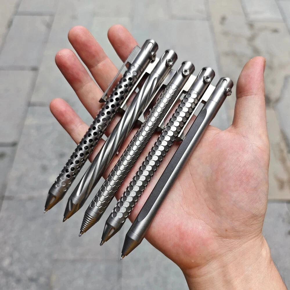 Titanium Alloy Pen With Collection Writing Multi-functional Portable Outdoor EDC 07FC0E-D4 - KOEEK