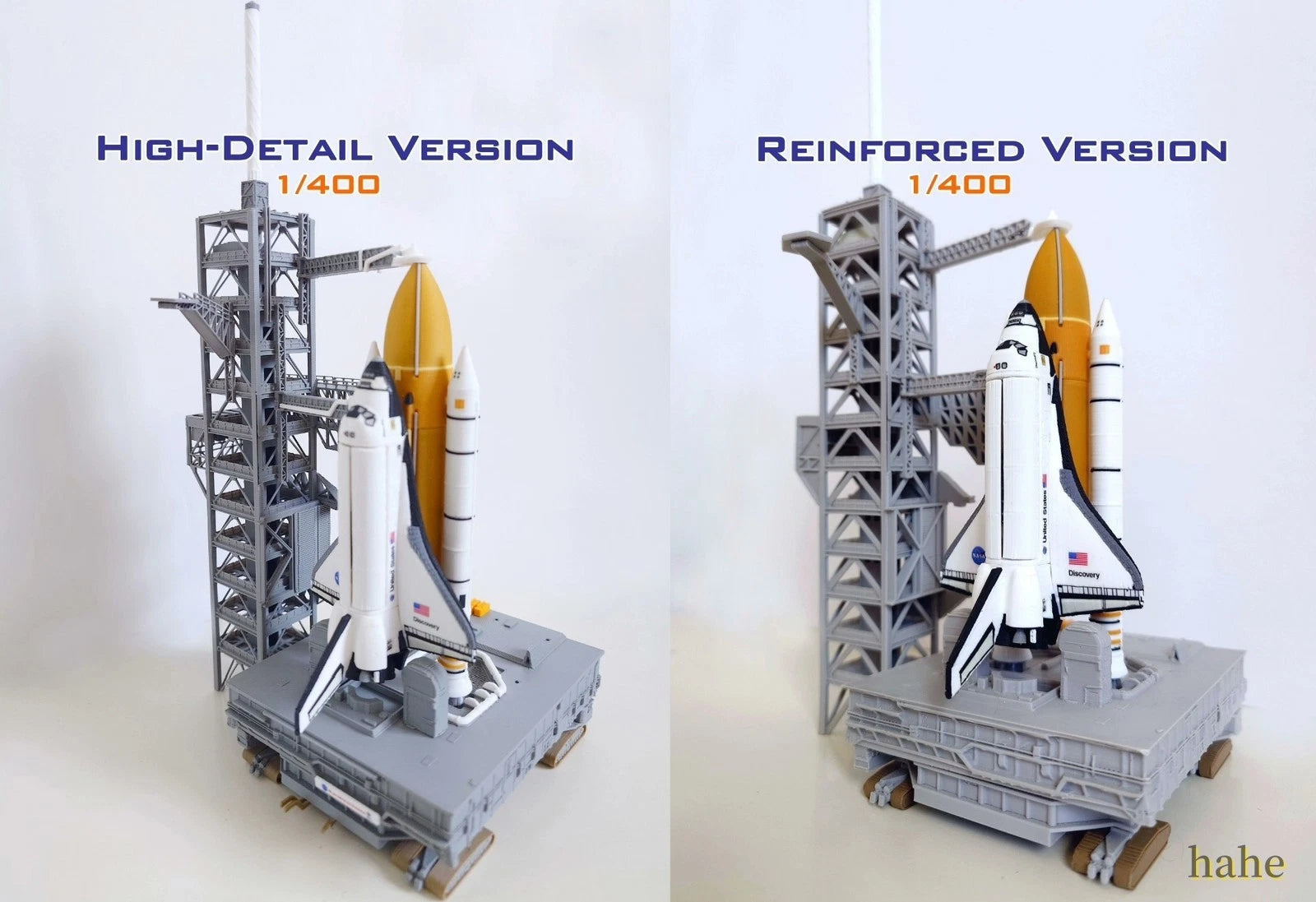 【Upgraded Ver】1/400 Space Shuttle BOLD AND REINFORCED VERSIoN on Launch Tower 07FC0E-D4 - KOEEK