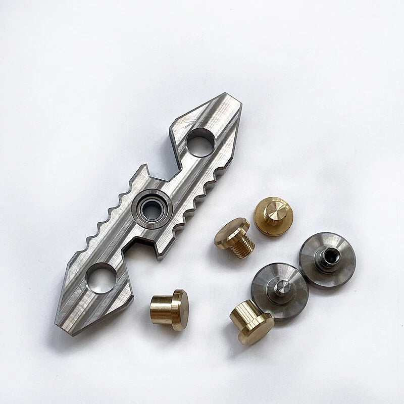 TITANER Titanium Gyroscope Fingertips Spinning Top Gearwheel Toy Pry Bar Tool 07FC0E-D4 - KOEEK