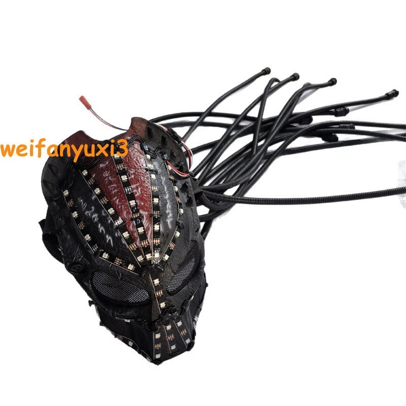 Predator LED Colorful Light Helmet Mask Remote Control DJ Club Costume Props 07FC0E-D4 - KOEEK
