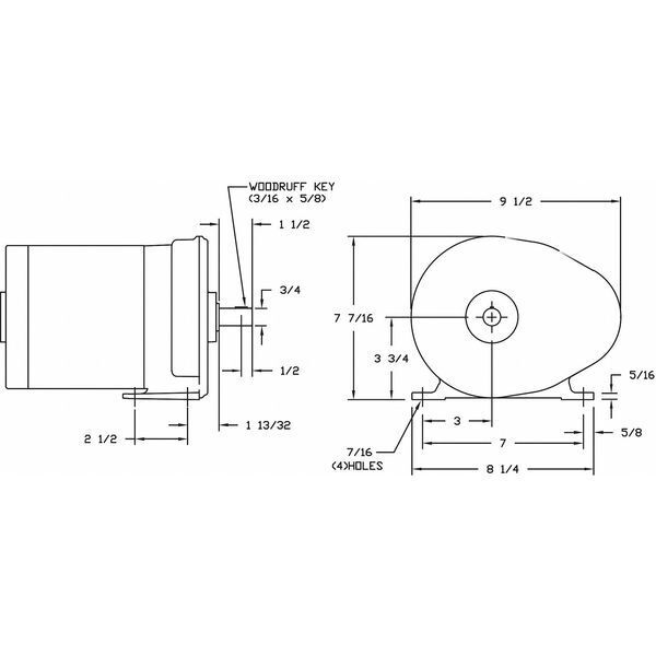 ny Dayton 1Lpu5 Ac girmotor, 800.0 In-Lb Max. Dreiemoment, 31 rpm merkeskilt Rpm, 115V