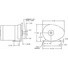 ny Dayton 1Lpu5 Ac girmotor, 800.0 In-Lb Max. Dreiemoment, 31 rpm merkeskilt Rpm, 115V