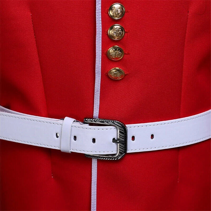 UK Royal Guard Clothing Red Military Uniform Hats Cosplay Men Palace Party Show 07FC0E-D4 - KOEEK