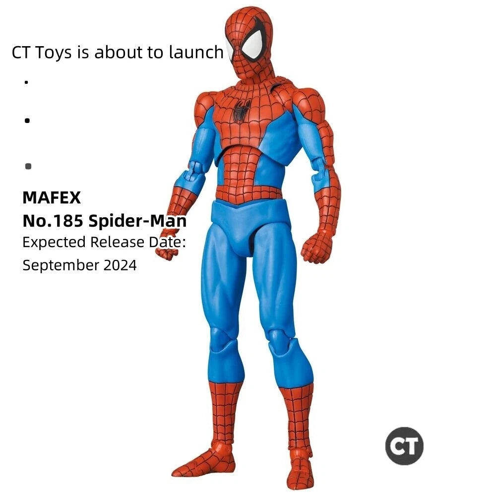 In Stock CT Toys MAFEX No.185 Spider-Man CLASSIC COSTUME Ver. 1/12 Action Figure CT_TOYS - KOEEK