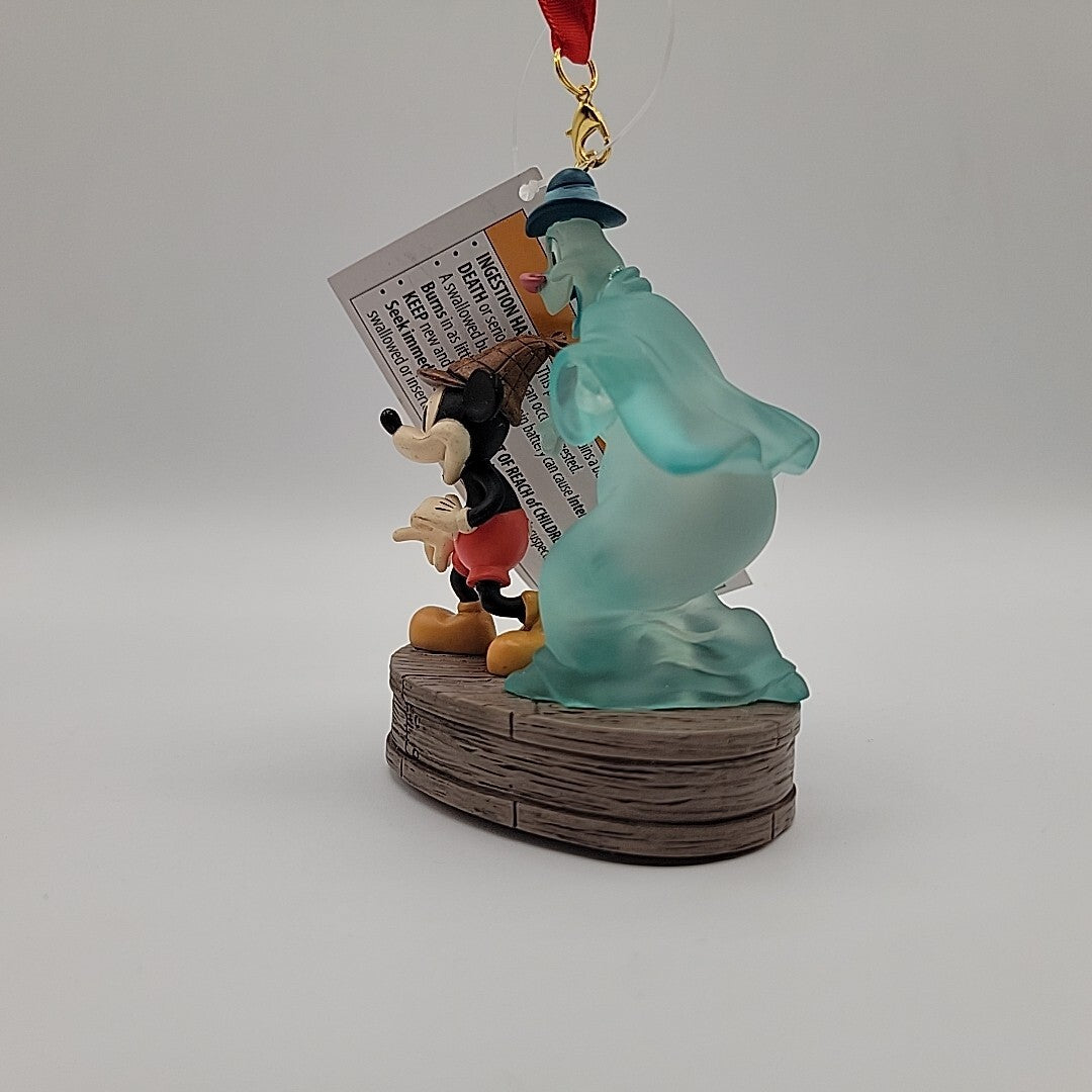 BNWT Disney Lonesome Ghosts - Mickey Mouse and Ghost Halloween Light-Up Ornament DISNEY - KOEEK