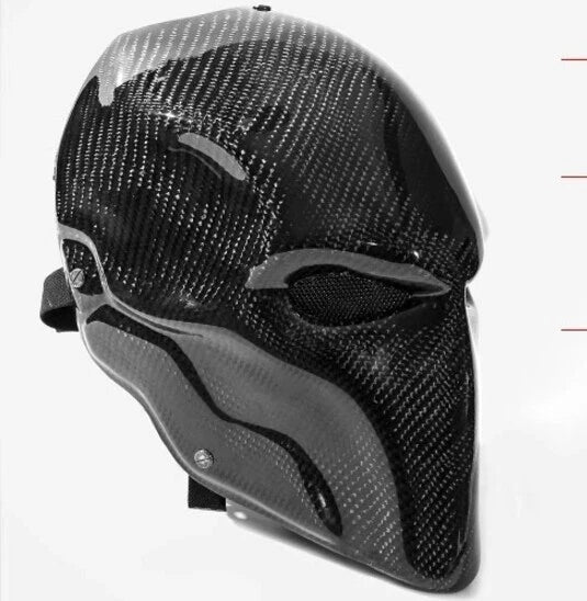 Carbon Fiber Deathstroke Terminator Arrow Mask Cosplay Props Mask Helmet Gift 07FC0E-D4 - KOEEK