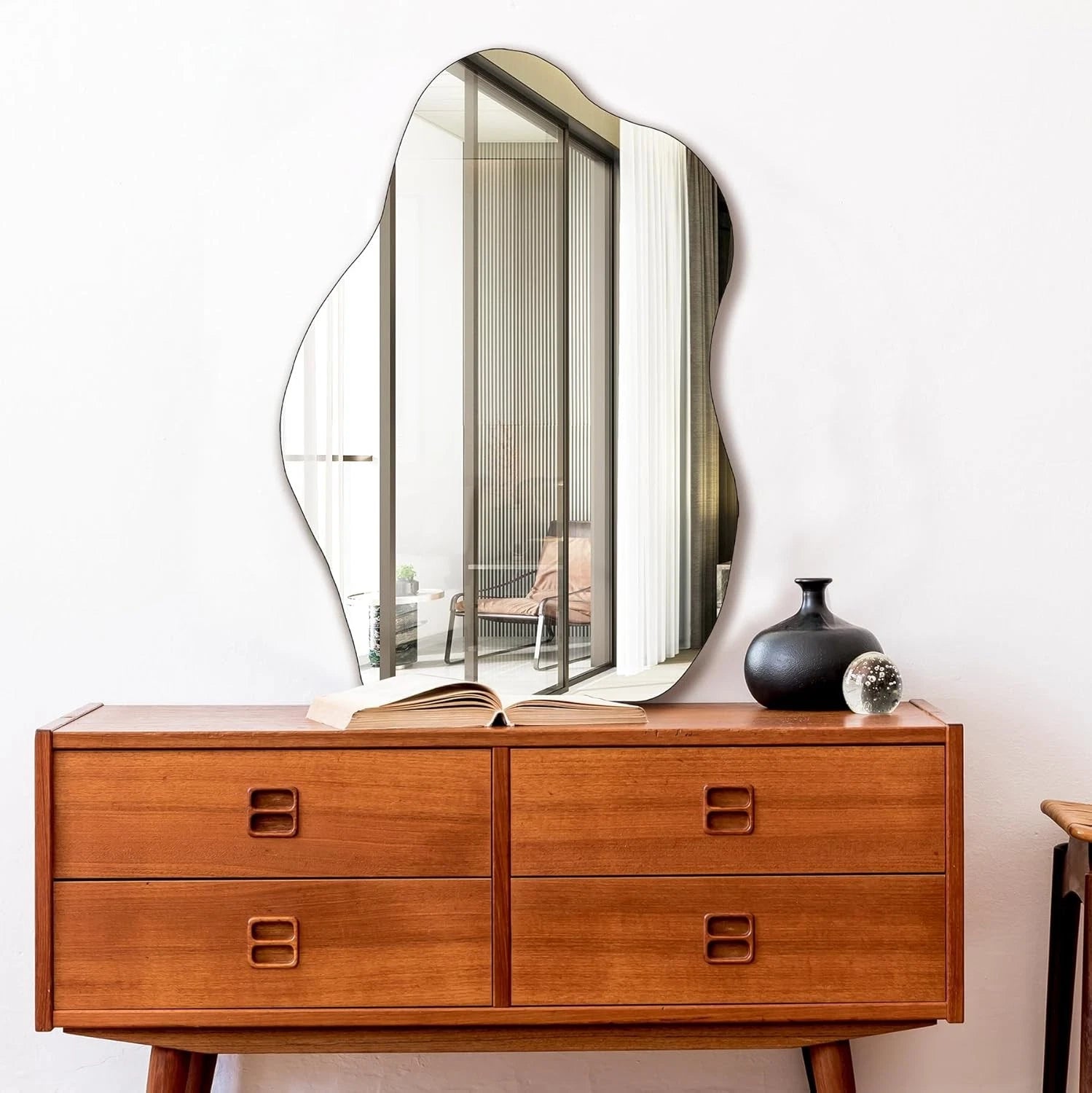 Irregular Wall Mirror Asymmetrical Mirror Frameless Mirror for Bathroom Living 07FC0E-D4 - KOEEK