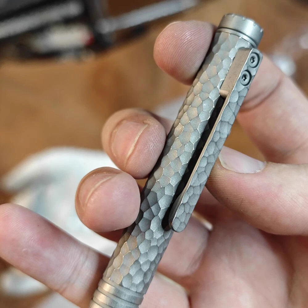 EDC Titanium Spinner Pocket Ball Pen Business Signature Pen StudentS Stationery 07FC0E-D4 - KOEEK