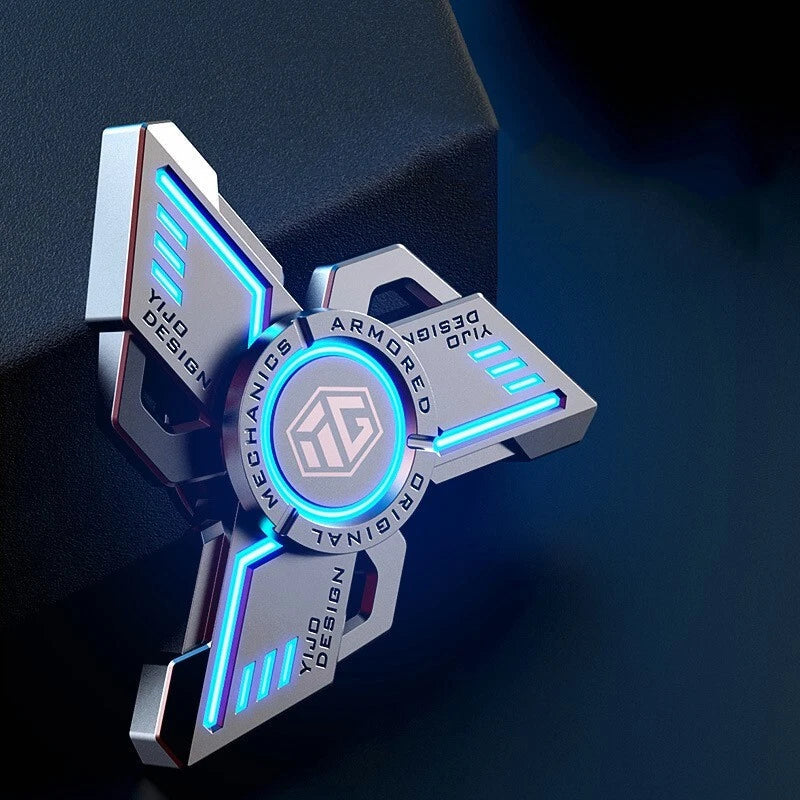 Metal Finger Toy Fidget Spinner EDC Toy Gyroscope Stress Relief Toy Luminous Toy 07FC0E-D4 - KOEEK