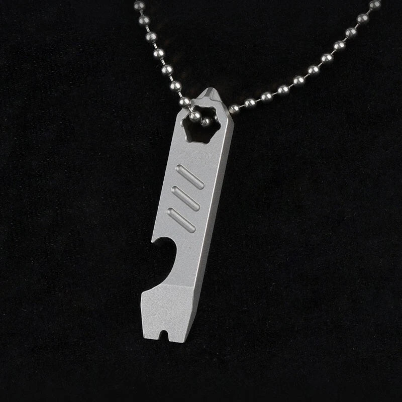 Outdoor Mini Titanium Keychain Multi Tools Pry Bar Crowbar Opener Pocket EDC 07FC0E-D4 - KOEEK