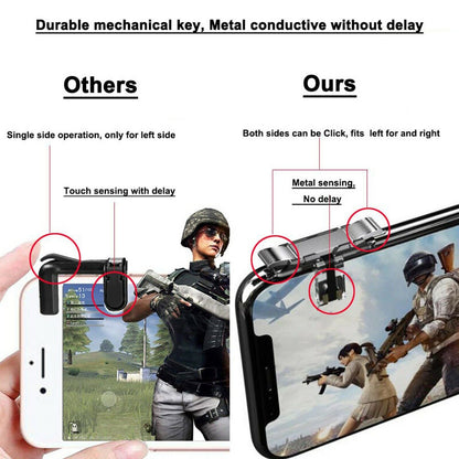 1 Pairs Mobile Phone Gaming Trigger Fire Button Smartphone Shooter Controller