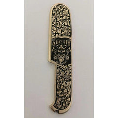 1 Pair Custom Made Pure Brass Handle Scales for 91 mm Victorinox Swiss Army 07FC0E-D4 - KOEEK