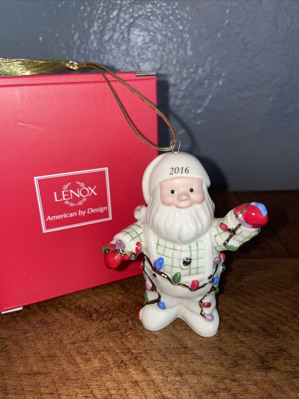 Lenox 2016 Santa's Christmas Lights  Christmas Tree Ornament LENOX - KOEEK