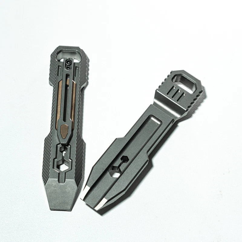 Outdoor Titanium Alloy Pocket Pry Bar Crowbar Opener Wrench Multi EDC Tool 07FC0E-D4 - KOEEK