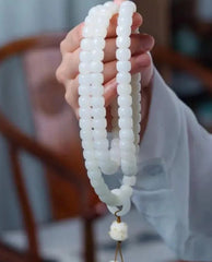 108 Gradual Change Lotus Bracelet Bodhi Bracelet Necklace Rosary 07FC0E-D4 - KOEEK