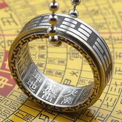 Chinese Magic Ring Taoist Yin Yang Ba Gua Spinner Feng Shui Amulet Talisman 07FC0E-D4 - KOEEK