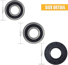 new Front Load Washer Tub Ball Bearings Washing Machine Bearing Kit Black 07FC0E-D4 - KOEEK