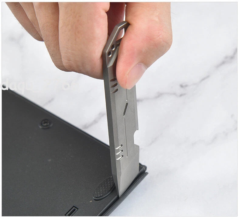 Titanium Alloy Pocket Pry Bar Crowbar Opener Portable Outdoor EDC Multi Tool 07FC0E-D4 - KOEEK