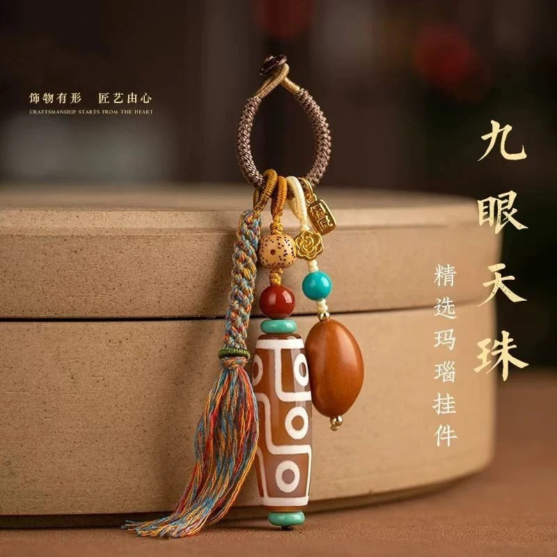 Chinese Style Keychain Bag Pendant High-End Handmade Creative Key Strap Gift 07FC0E-D4 - KOEEK