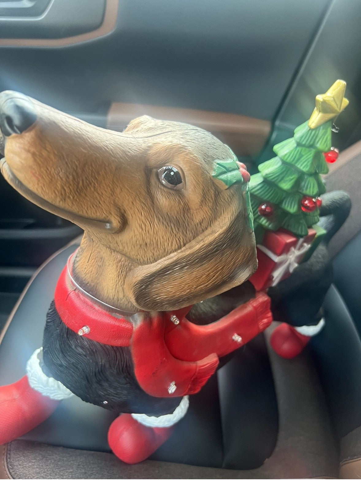 NWT Christmas Holiday Dachshund Dog Light Up Blow Mold Holiday Time HOLIDAY TIME - KOEEK