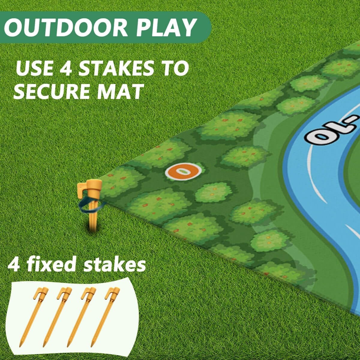 new Battle Golf Game Chipping Mat - 37pcs Sticky Pro Games Medium, Verde 07FC0E-D4 - KOEEK