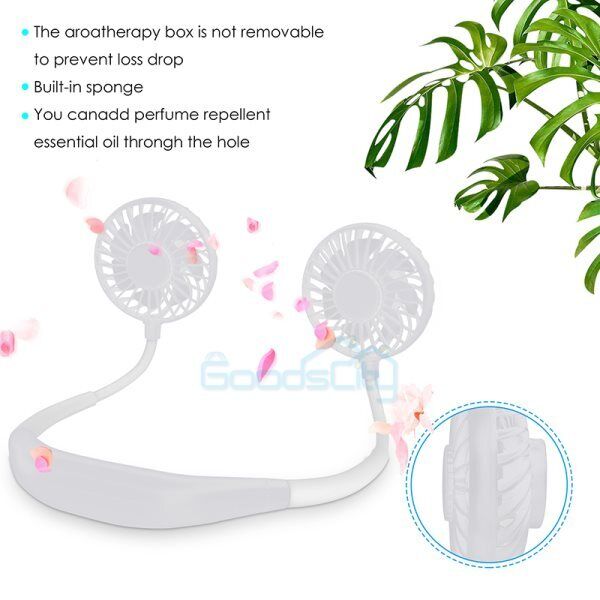 ny Ventilador Abanico Personal Portatil Para El Cuello Bateria Oppladbar 12 Horas