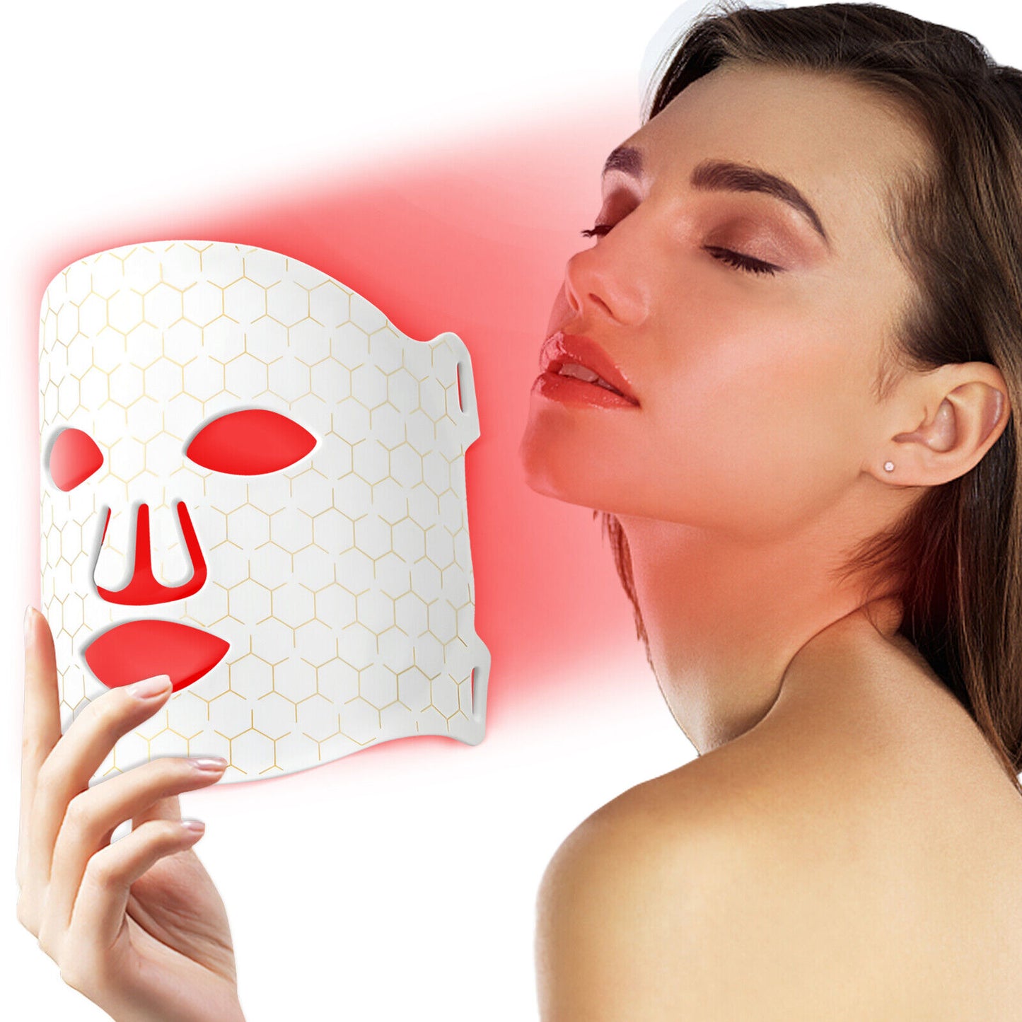 ny 7Color LED Phototherapy Beauty Face Mask Skin Rejuvenation Anti Wrinkle Silikon