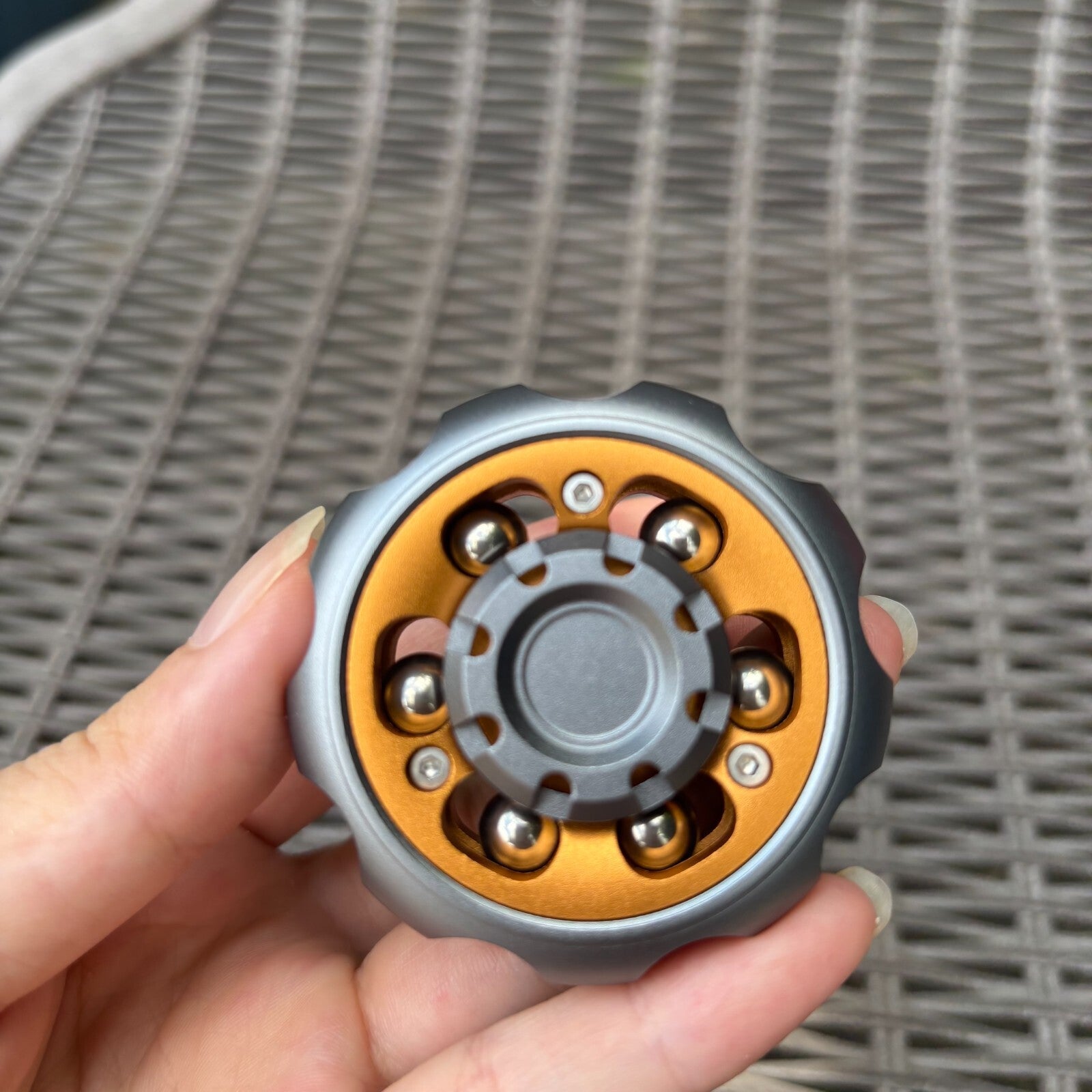 EDC Metal Fidget Spinner Aluminium Alloy Spinning Top Tip Stress Relief Toy Gyro 07FC0E-D4 - KOEEK