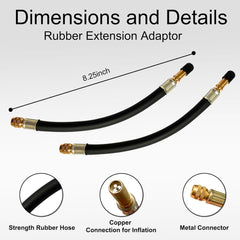 new Valve Stem Extension, 2pcs 8.25 Inch Flexible Tire Extender with 2pcs... 07FC0E-D4 - KOEEK
