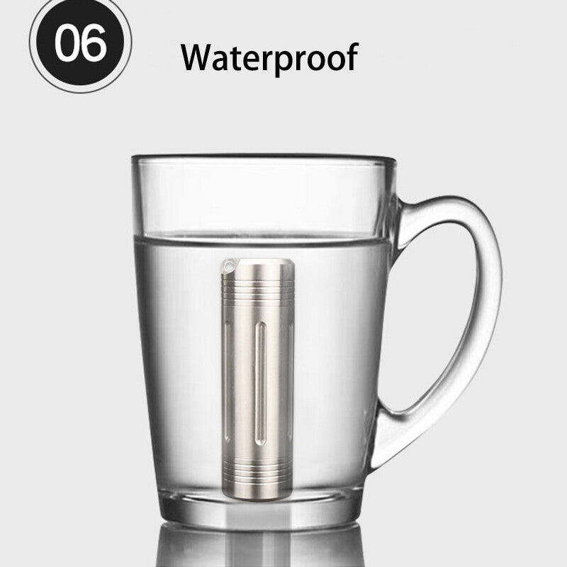 EDC Large Titanium Alloy Multifunction Survival Waterproof Pill Capsule Case Box 07FC0E-D4 - KOEEK