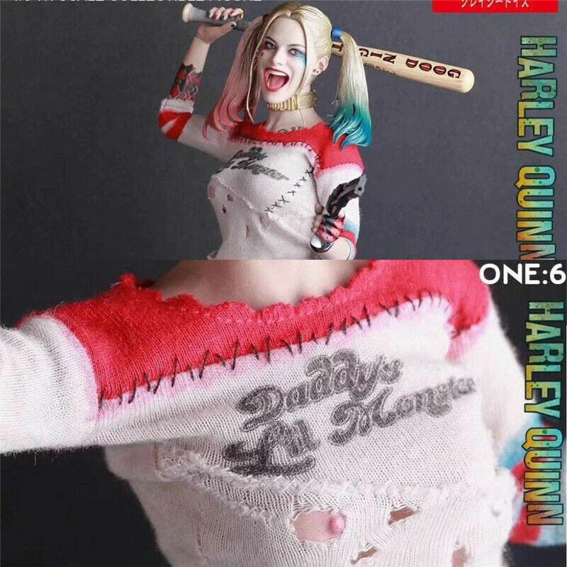 Suicide Squad Harley Quinn 1/6 Scale Figure Real Clothes PVC Statue Model 07FC0E-D4 - KOEEK