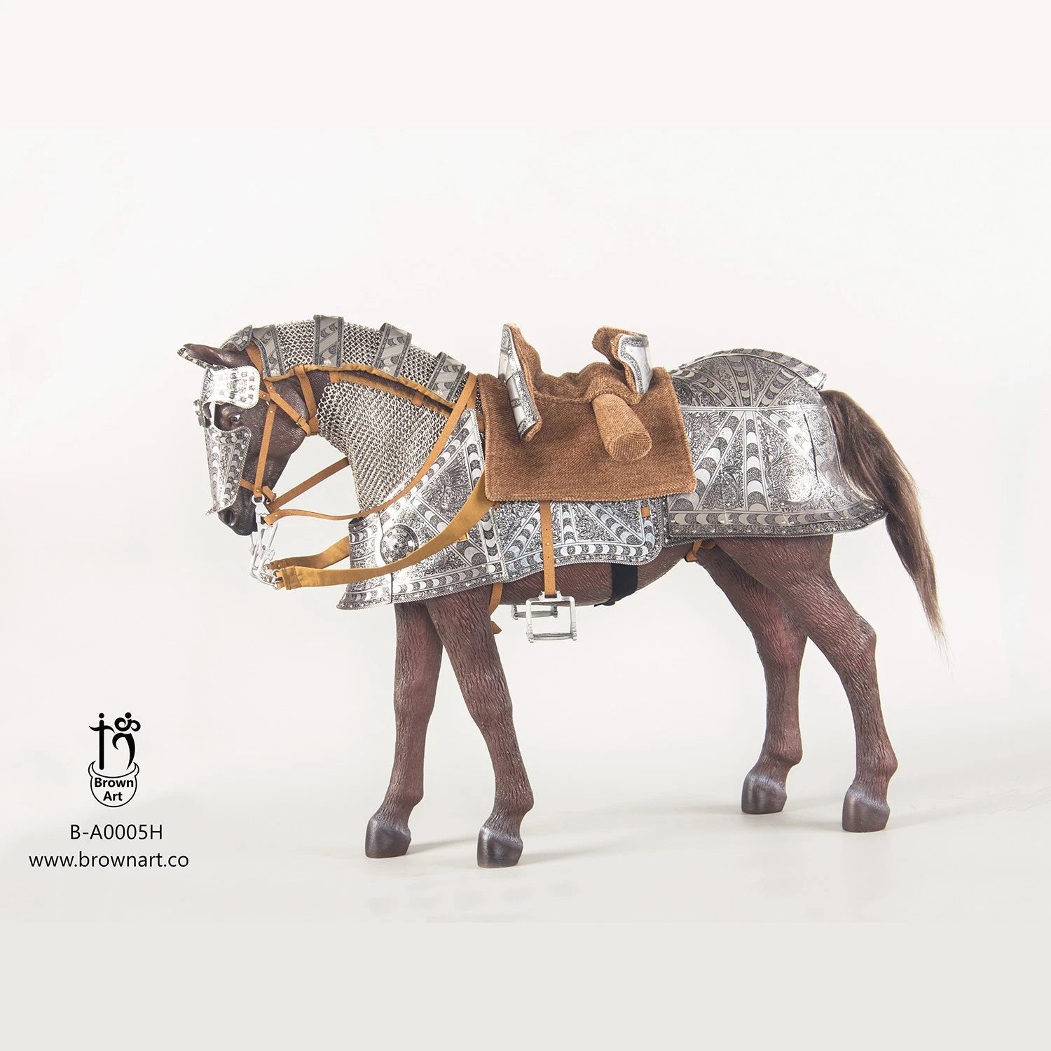 Brown Art Horse Armor Made for Duke of Saxony Collectible Prop  In Stock BROWN_ART - KOEEK