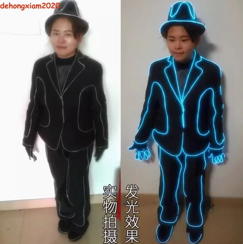 LED Robot Clothing Halloween Party Luminous Dancing Stage Performances Show Prop 07FC0E-D4 - KOEEK