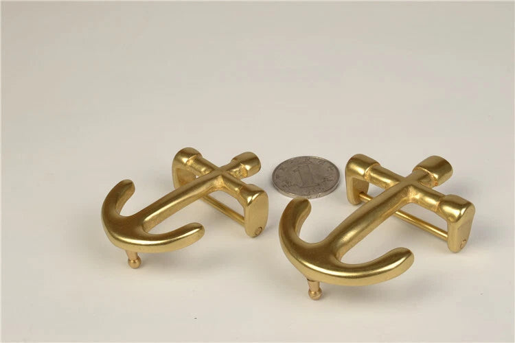 Men's Solid Brass Anchor shaped Belt Buckle Belt Buckles for 1.5" / 38mm Belt 07FC0E-D4 - KOEEK