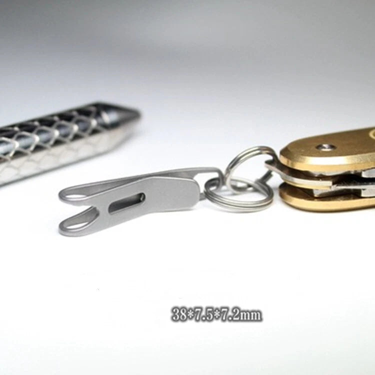 Titanium alloy EDC Gear Pocket Suspension Clip Wallet Mini Tool with Key Ring 07FC0E-D4 - KOEEK