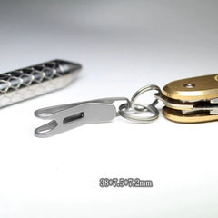 Titanium alloy EDC Gear Pocket Suspension Clip Wallet Mini Tool with Key Ring 07FC0E-D4 - KOEEK