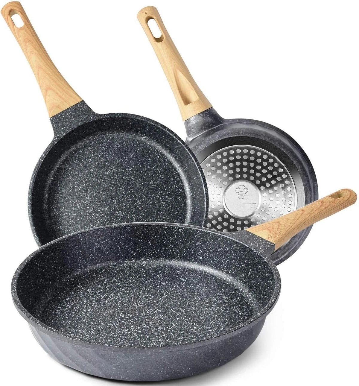 Non-Stick Skillet, Induction Skillet Set, Granite Skillet 07FC0E-D4 - KOEEK