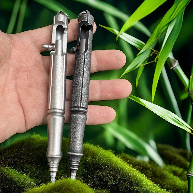 Titanium Alloy Ballpoint Pen Office Working Signature Pen Outdoor EDC Key chain 07FC0E-D4 - KOEEK