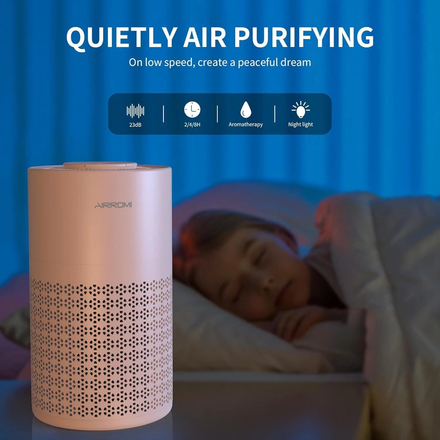 Bedroom Air Purifier with 3-in-1 Filter360° Omni-Directional Quiet Air Purifier 07FC0E-D4 - KOEEK